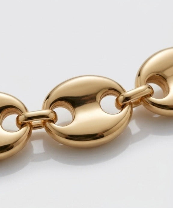 Bracelet Maille Dorée — Acier Inoxydable