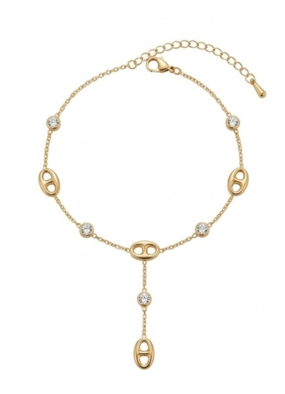 Bracelet de Cheville Doré — Acier Inoxydable