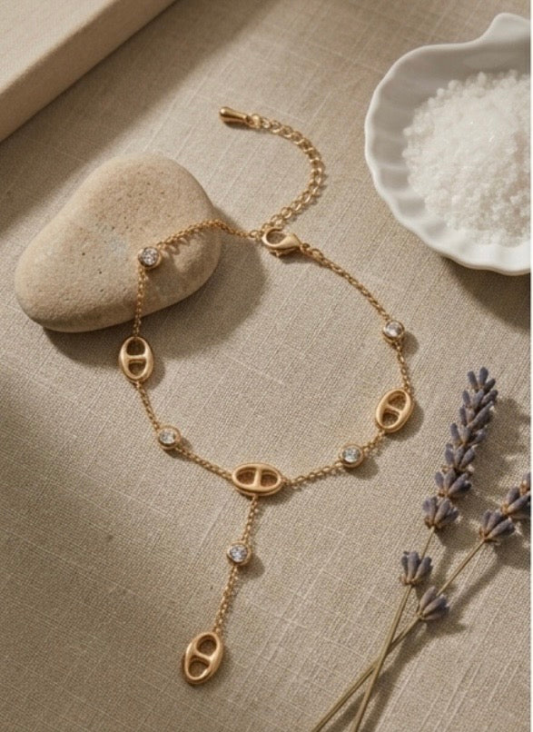 Bracelet de Cheville Doré — Acier Inoxydable