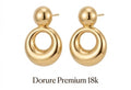 Boucles d’Oreille Pendantes Dorées — Acier Inoxydable