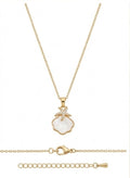 Collier Coquillage Doré — Acier Inoxydable