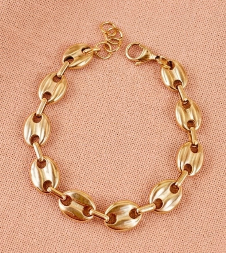 Bracelet Maille Doré — Acier Inoxydable